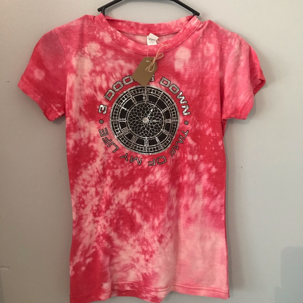 Custom bleach dye 3 Doors Down Tee